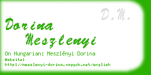 dorina meszlenyi business card